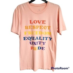 Life Clothing Co‎ Graphic Peach Short Sleeve Shirt NWOT Women's Size Small